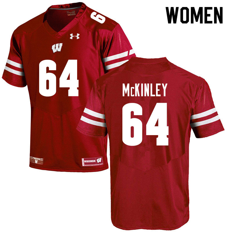 Wisconsin Badgers Women's #64 Duncan McKinley NCAA Under Armour Authentic Red College Stitched Football Jersey GF40E68NZ